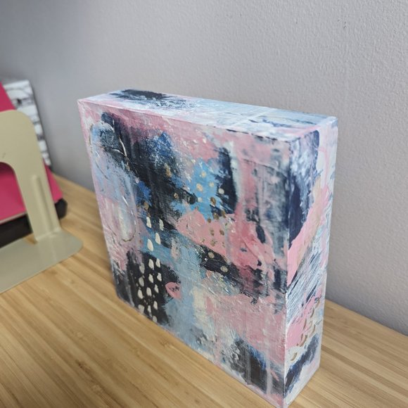 Original Abstract Square Acrylic and Mixed Media Painting - Picture 2 of 3